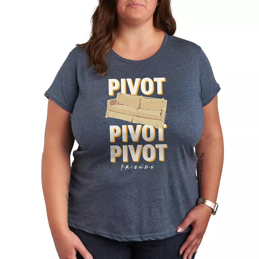 Plus Friends Pivot Couch Graphic Tee, Women's, Size: 3XL, Grey Blue Product Image