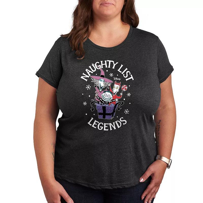 Disneys Nightmare Before Christmas Plus Naughty List Legends Graphic Tee, Womens Product Image