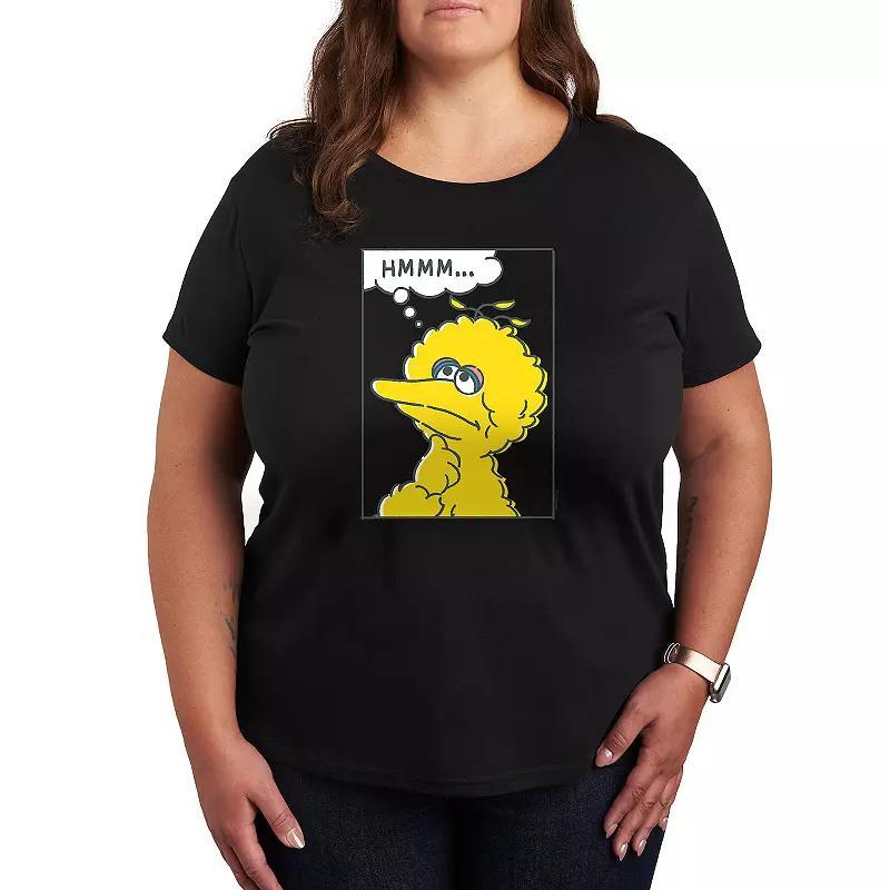 Plus Sesame Street Big Bird Hmmm Graphic Tee, Womens Product Image