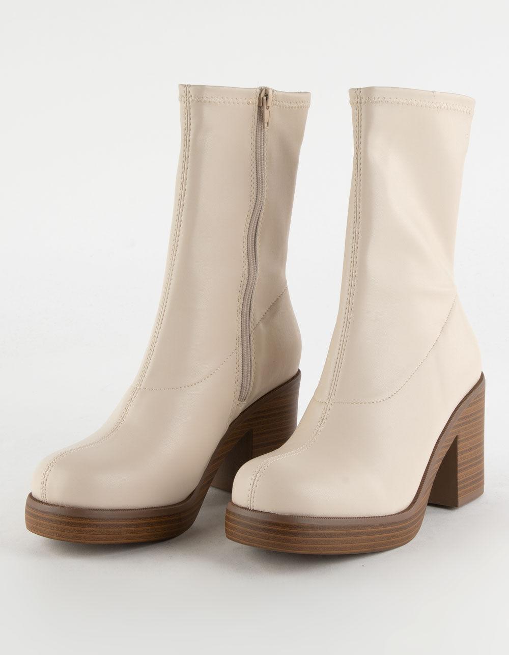 SODA Stretch Faux Leather Womens Boots Product Image