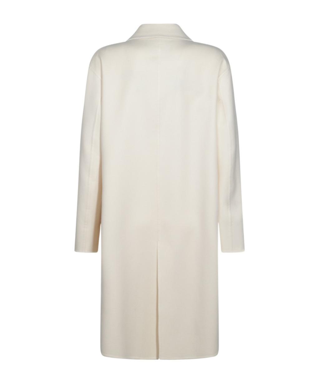 FABIANA FILIPPI White Wool Coat In Yellow Product Image