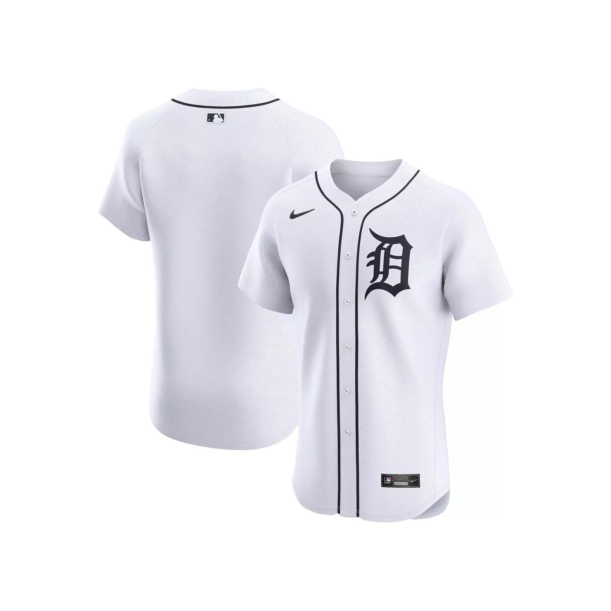 Men's Nike White Detroit Tigers Home Elite Jersey, Size: 44 Product Image