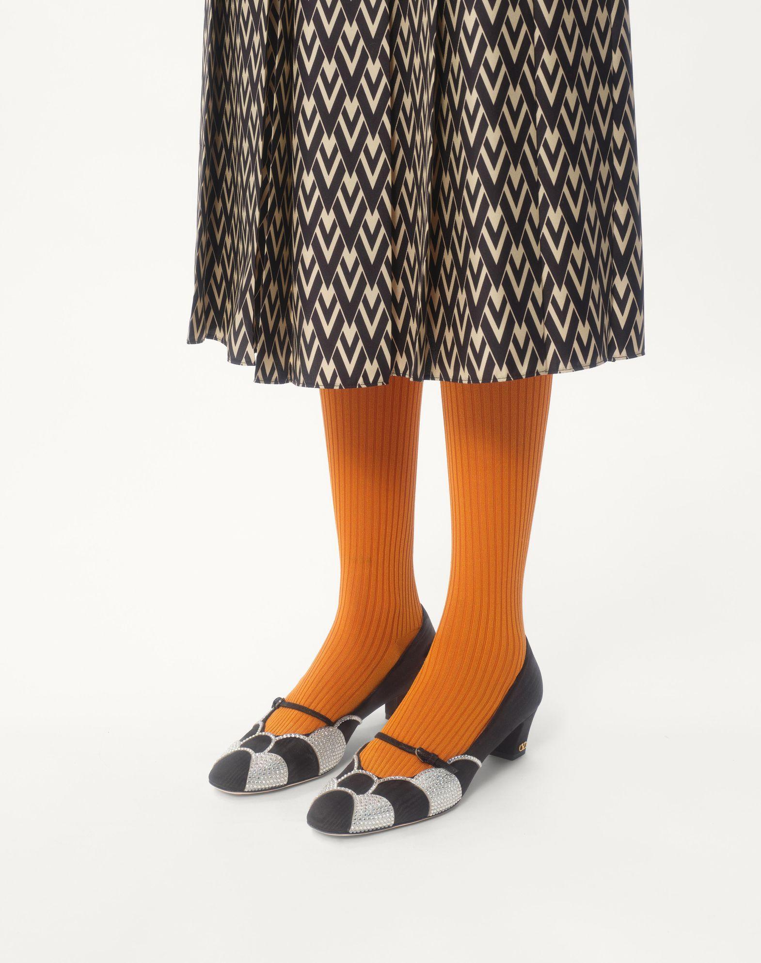 Bowow Pumps In Moirè Fabric With Crystals 45Mm Product Image