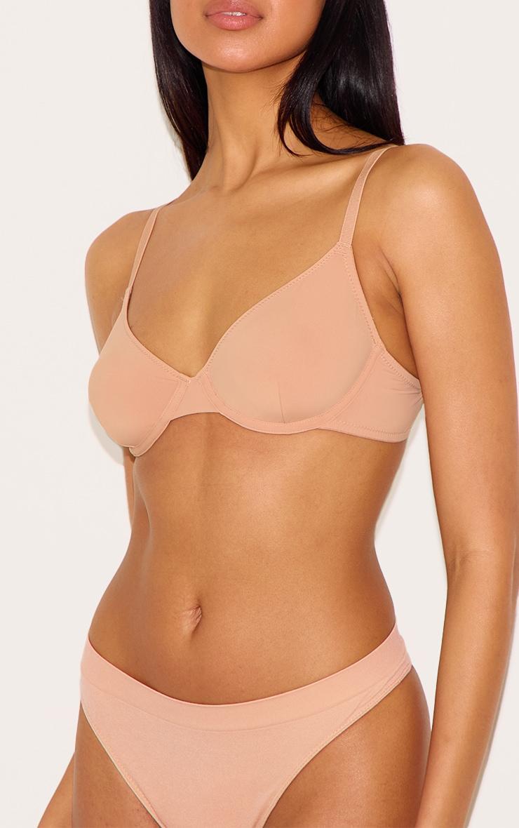 Dark Nude Non Cupped Underwired Bra Product Image