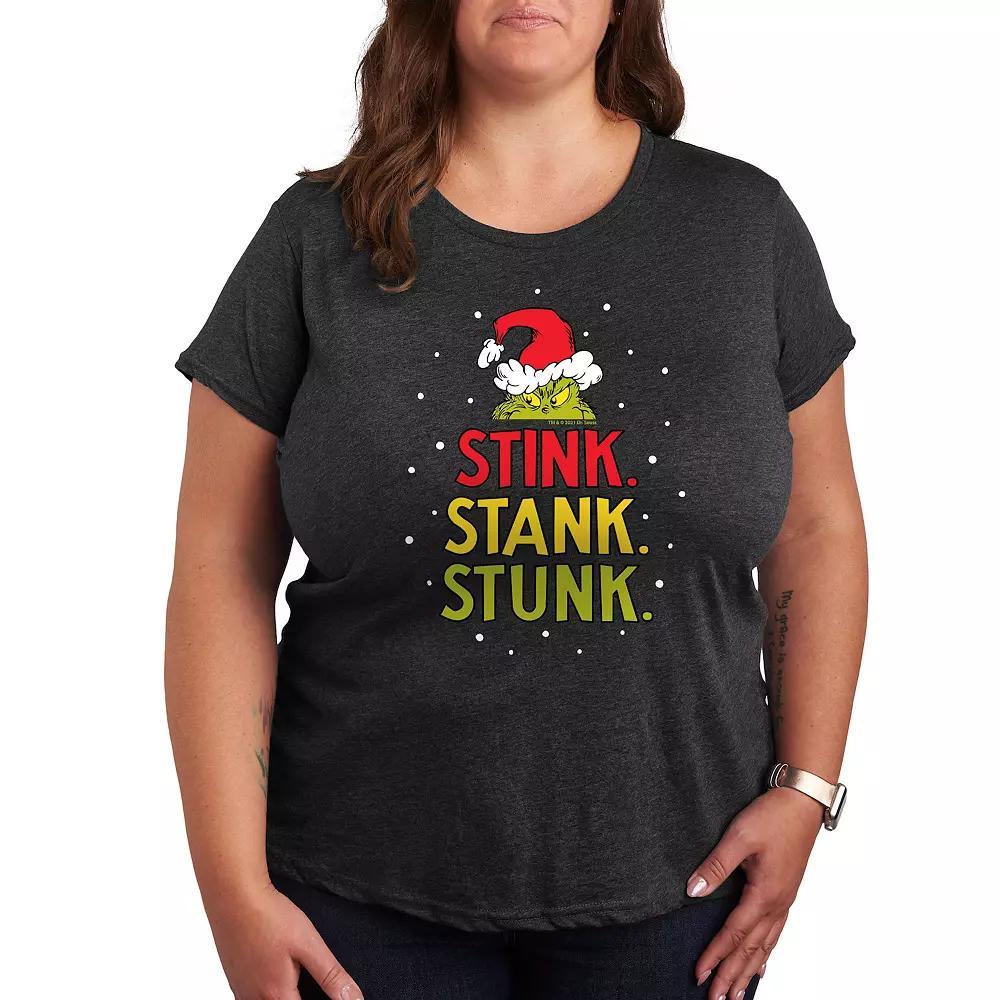 Plus Dr. Seuss The Grinch Stink Stank Stunk Graphic Tee, Women's,  Product Image
