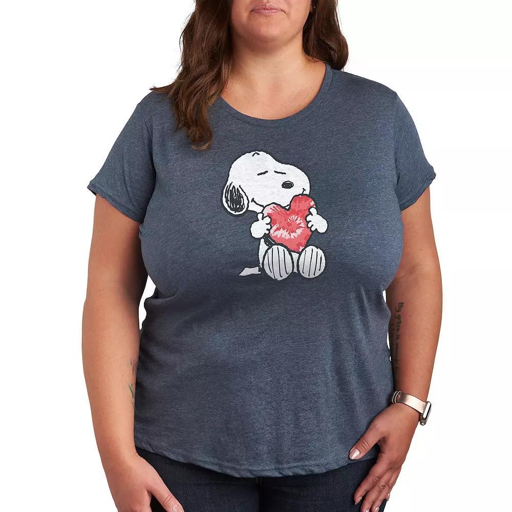 Plus Peanuts Snoopy With Heart Graphic Tee, Women's,  Product Image