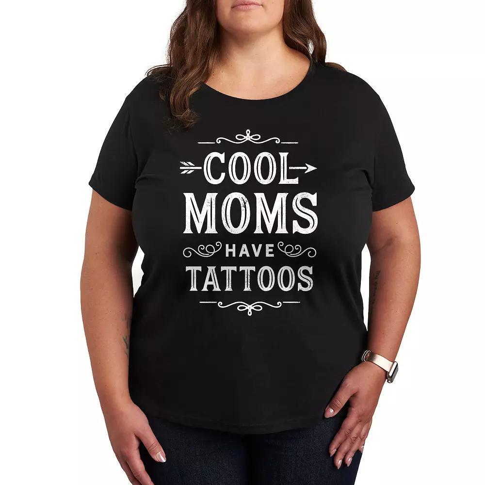 Plus Cool Moms Have Tattoos Graphic Tee, Women's,  Product Image