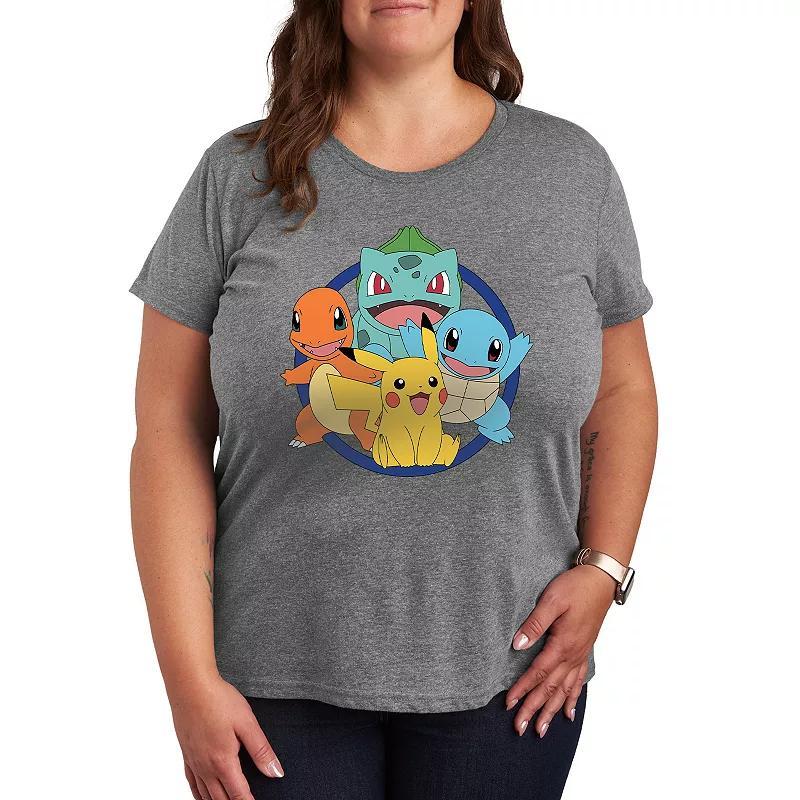 Plus Pokemon Round Group Graphic Tee, Women's,  Product Image