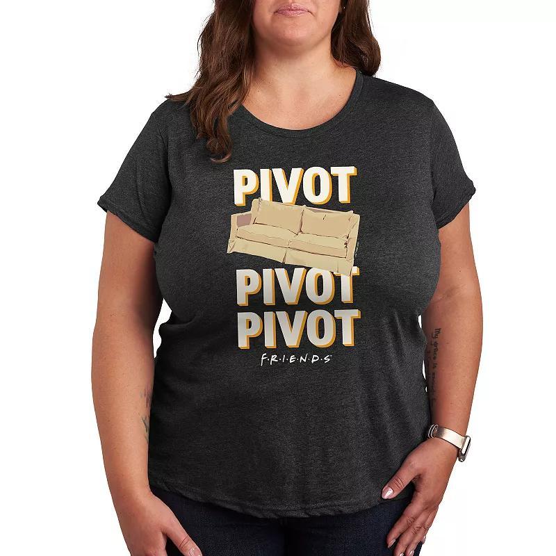 Plus Friends Pivot Couch Graphic Tee, Women's, Size: 3XL, Grey Blue Product Image