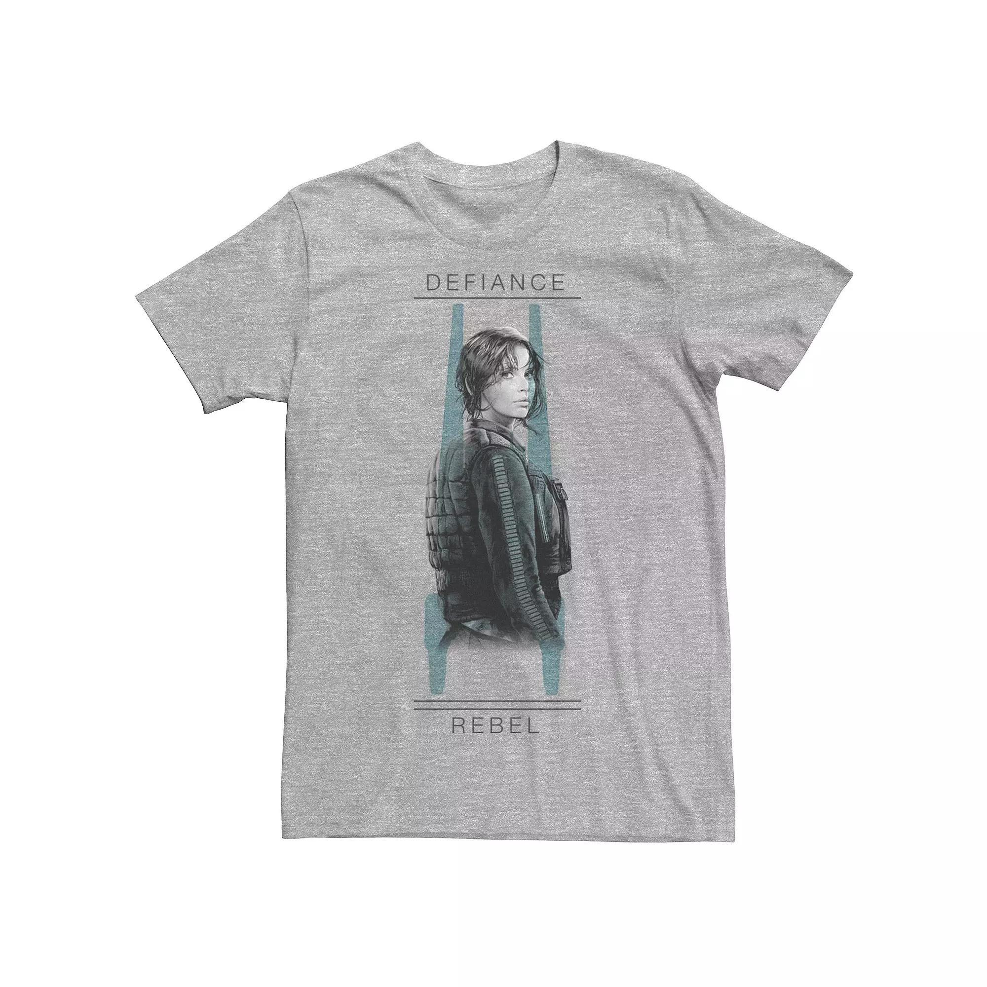Men's Star Wars Rogue One Jyn Defiance U-Wing Tee, Size: Large, Athletic Grey Product Image