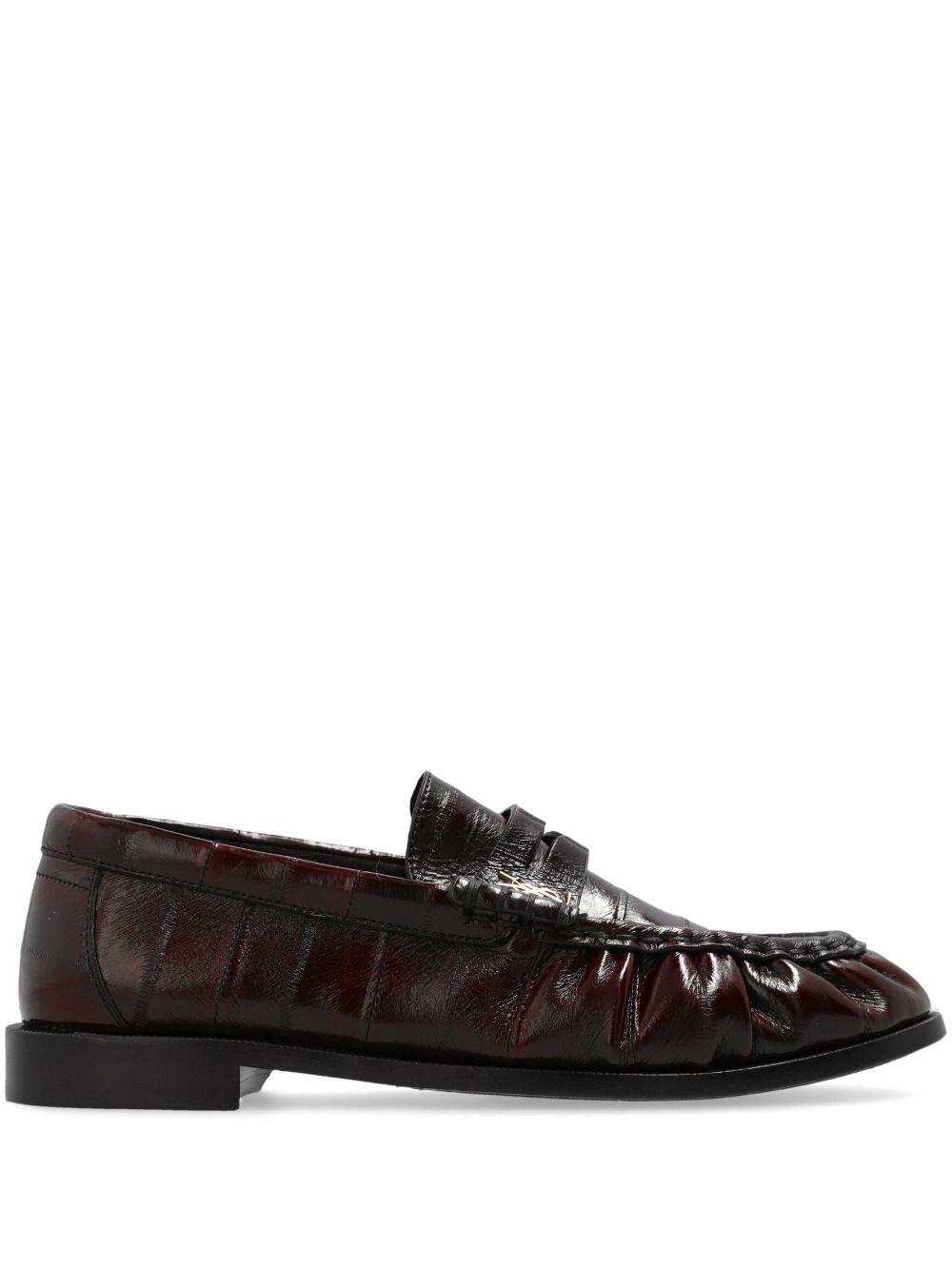 SAINT LAURENT Le Loafer Leather Loafers In Brown Product Image