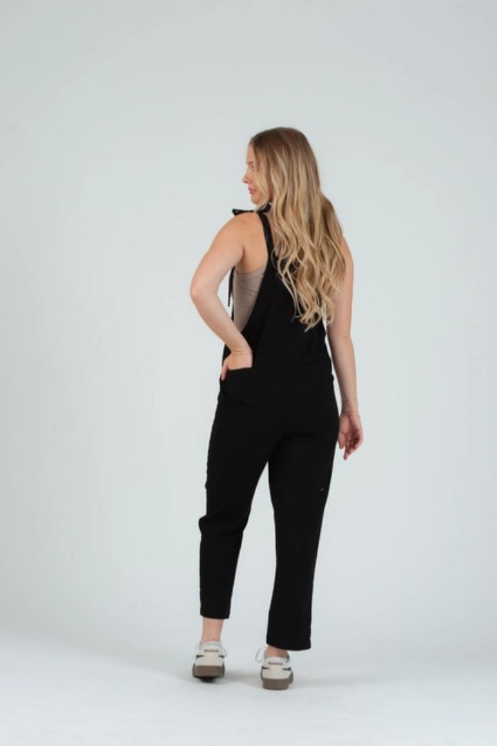 Linen Striped Jumpsuit Product Image