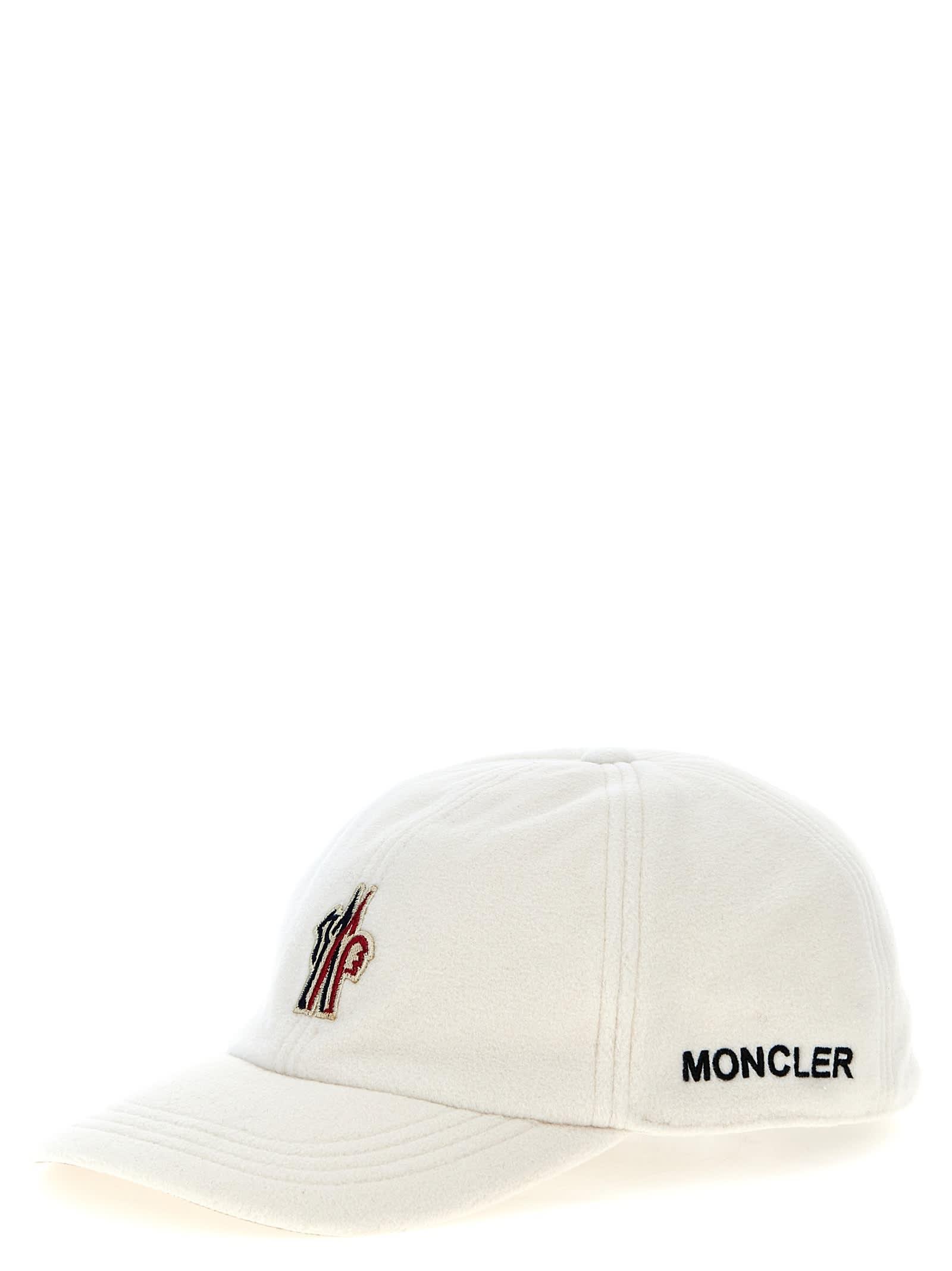 MONCLER Logo Patch Cap In White Product Image