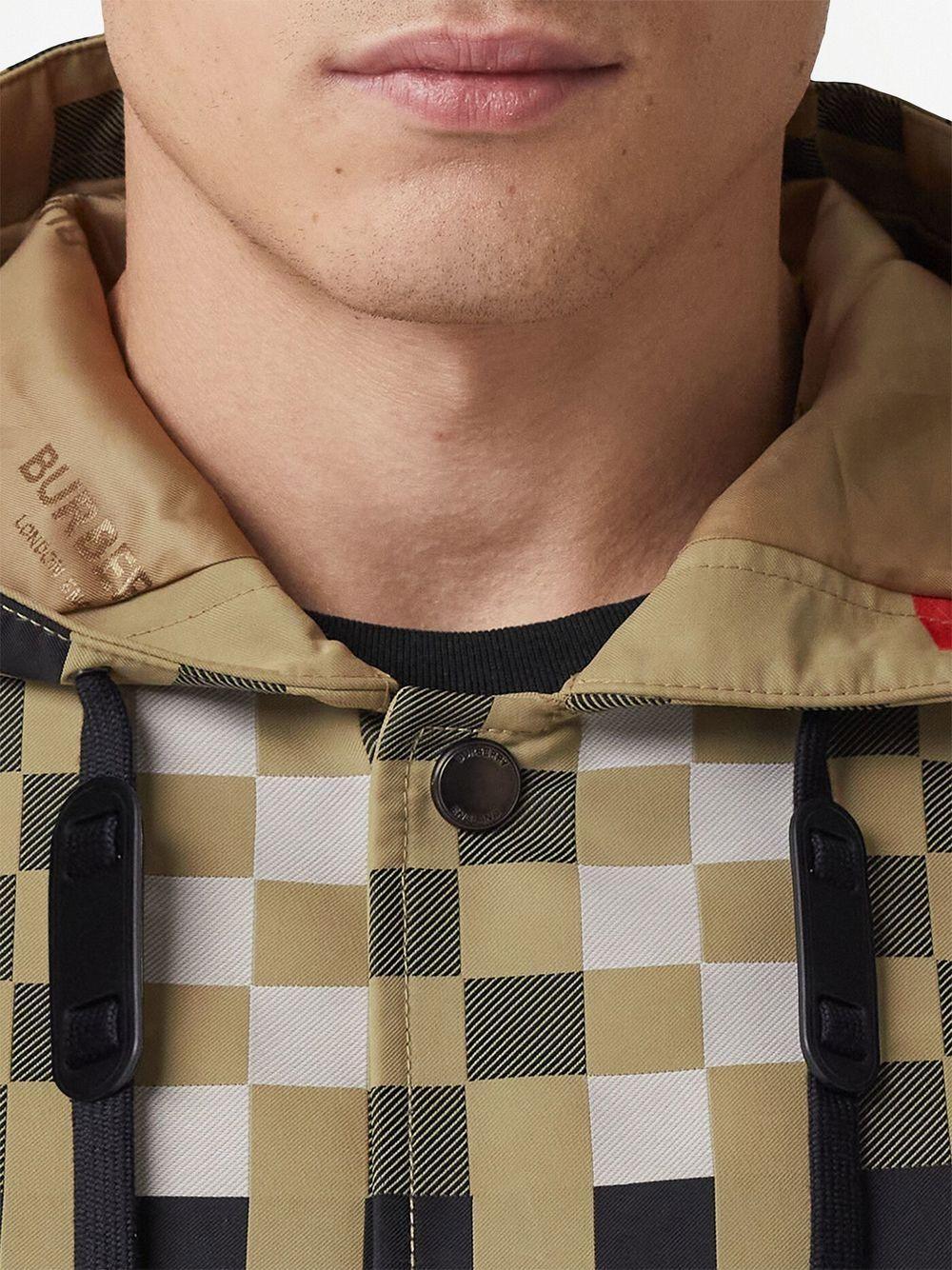 Pixel Check hooded jacket Product Image