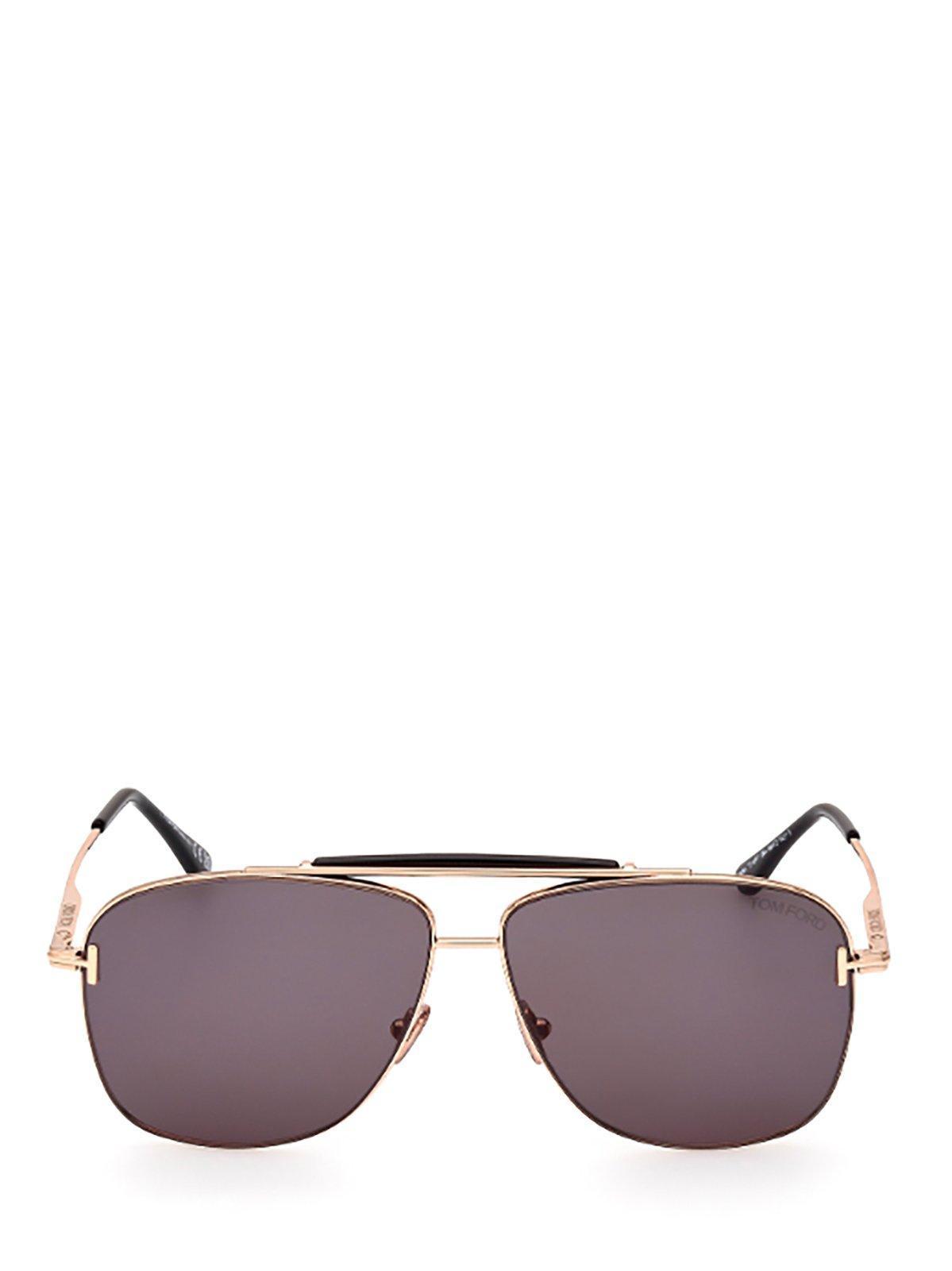 TOM FORD Eyewear Jaden Aviator Frame Sunglasses In Gold Product Image