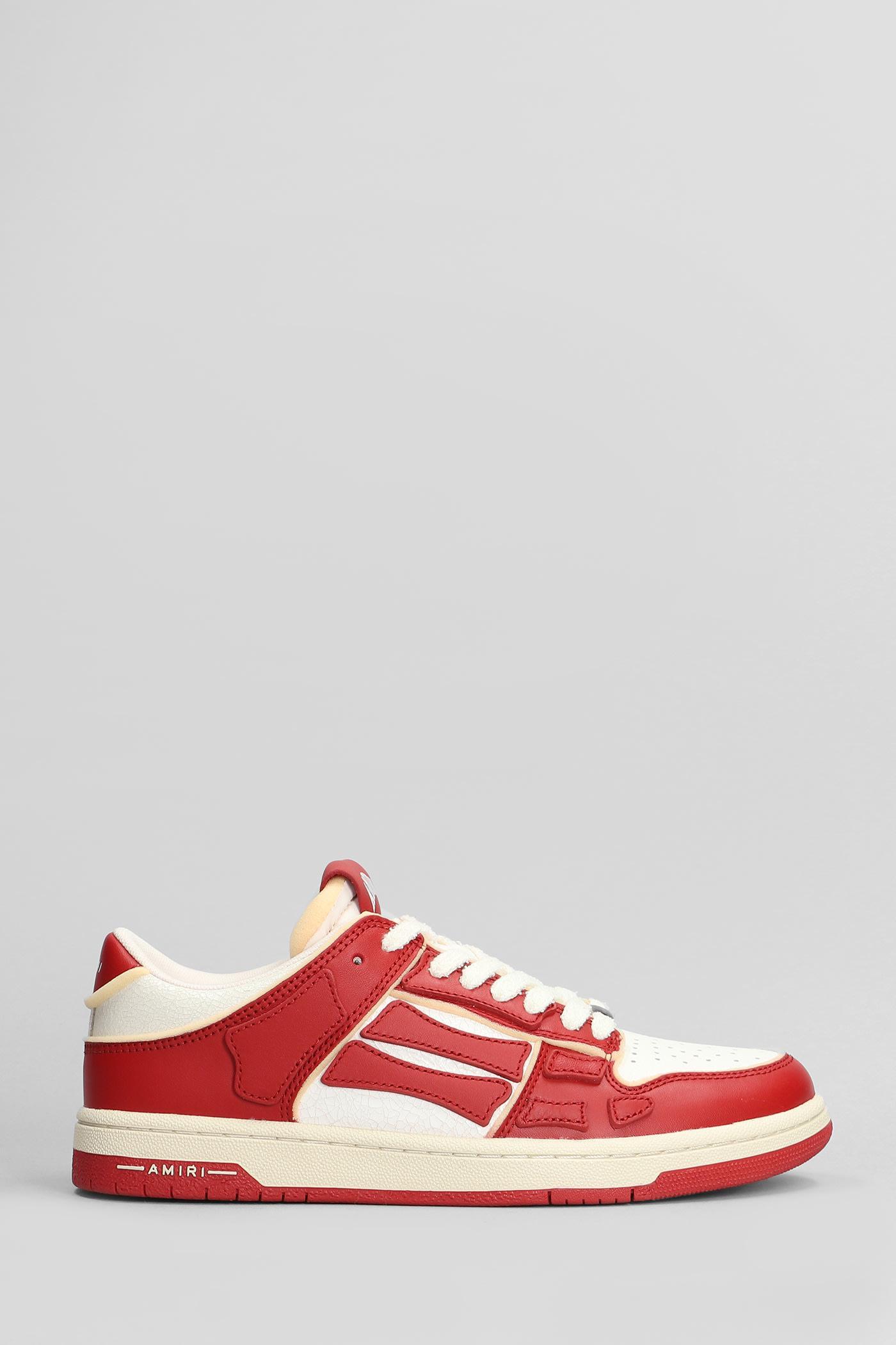 AMIRI Men's Collegiate Skel Top Low Sneakers In Red Product Image