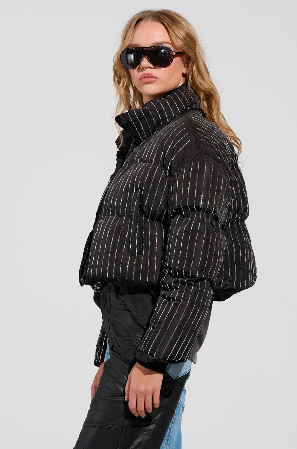 COME THIS WAY EMBELLISHED PUFFER COAT Product Image