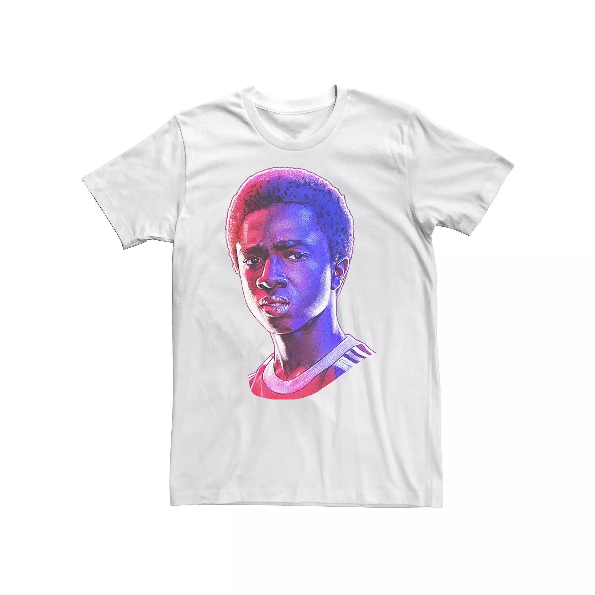 Big & Tall Stranger Things Lucas Rose Tone Portrait Tee, Men's, Size: 4XL, White Product Image