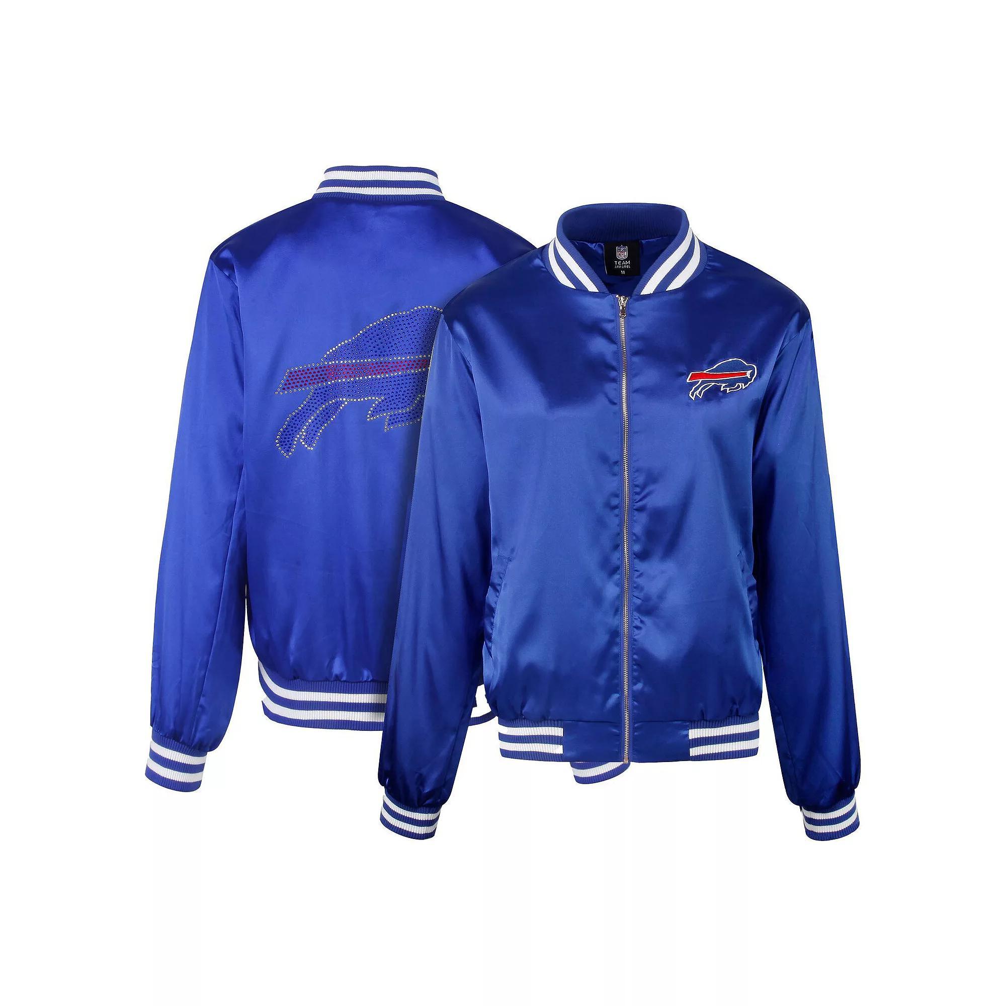 Women's Cuce  Royal Buffalo Bills Rhinestone Full-Zip Varsity Jacket, Size: Large, Blue Product Image