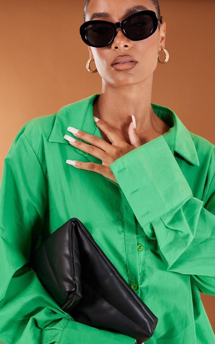 Green Oversized Cuff Shirt Product Image