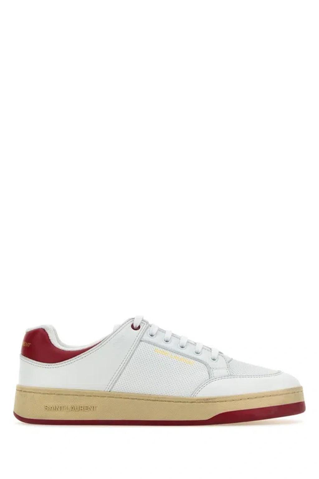 SAINT LAURENT Leather Sneakers In White Product Image