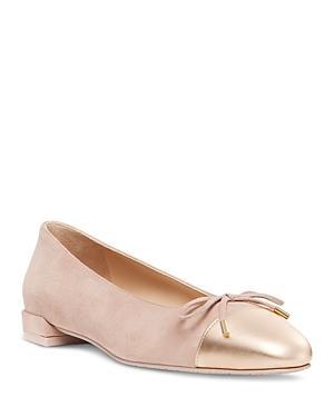 Sleek Bicolor Bow Ballerina Flats Product Image