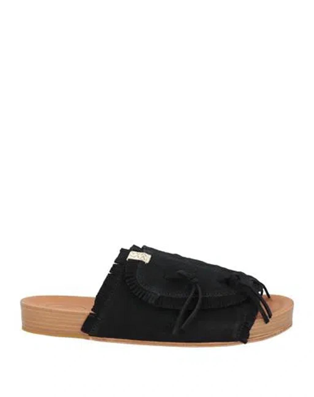 VISVIM Man Sandals Black Size Xl Leather Product Image