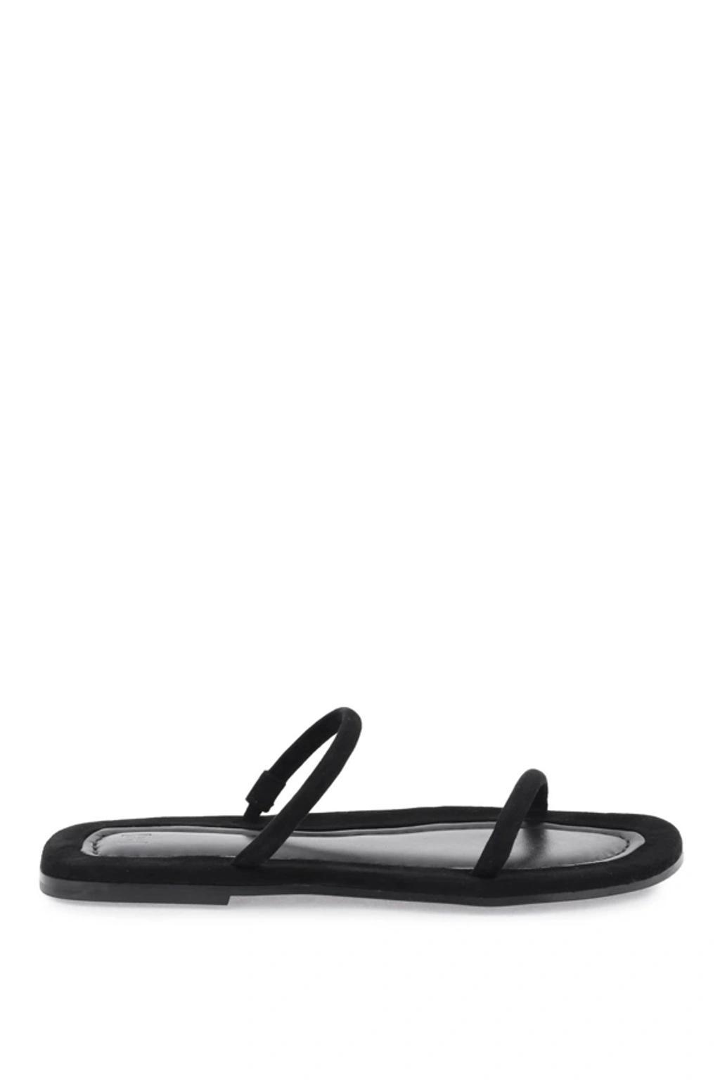 TOTÊME The City Suede Sandals In Black Product Image