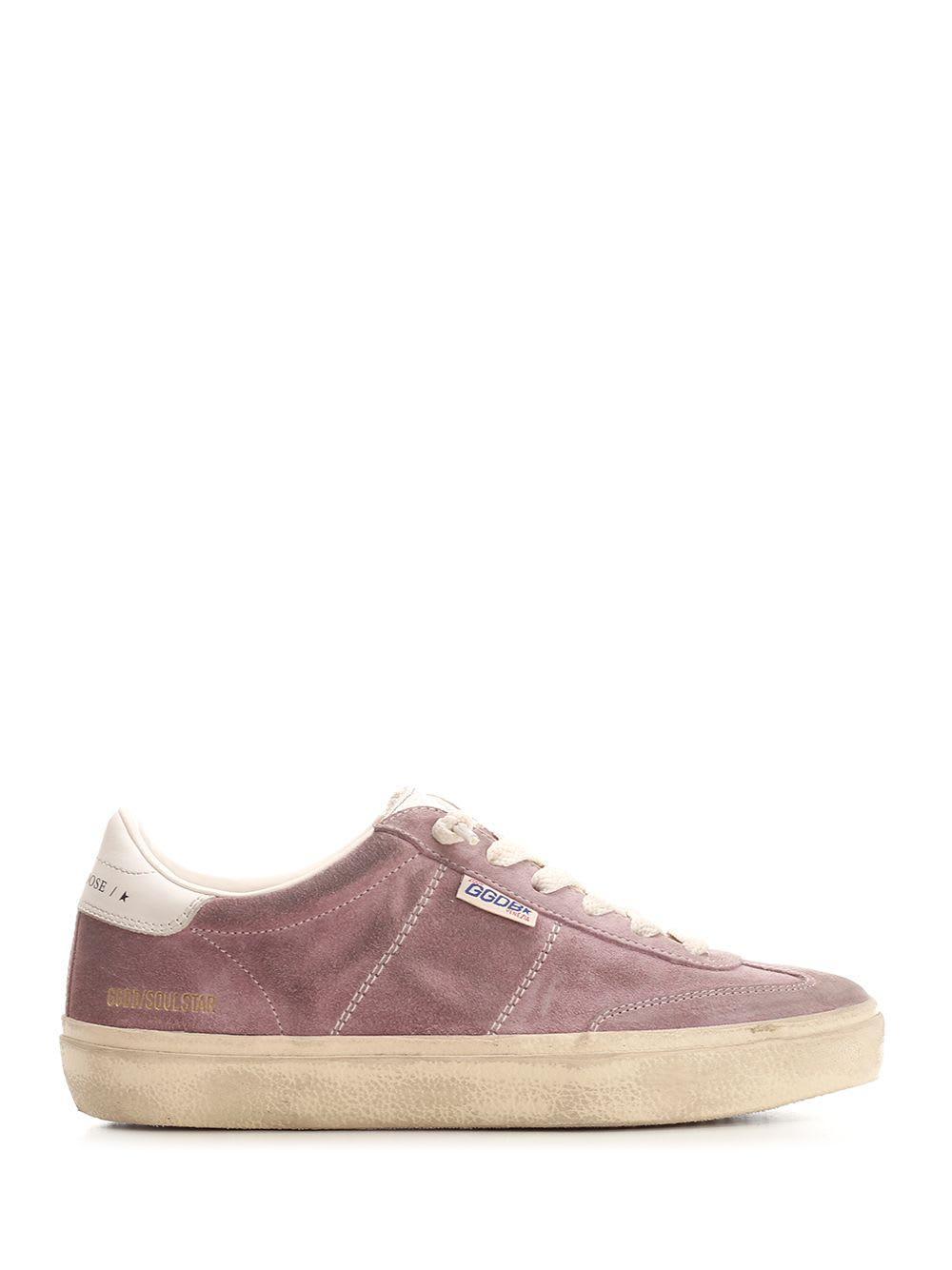 GOLDEN GOOSE Soul Star Suede Sneakers In Light Pink Product Image