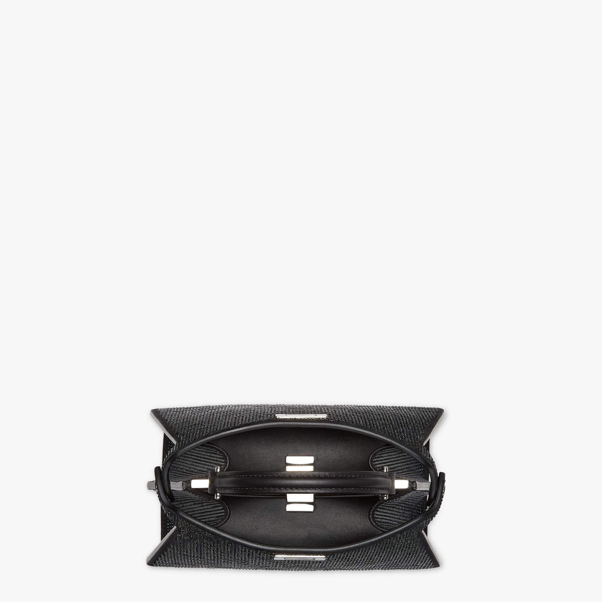 Peekaboo ISeeU PetiteBlack suede bag with FF in crystals and studs Product Image