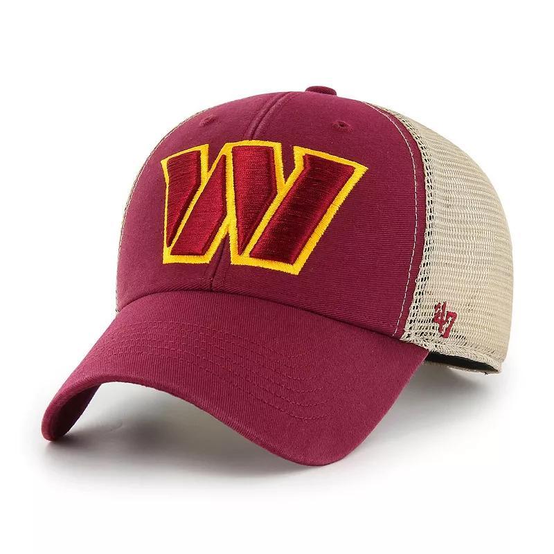 Mens 47 Burgundy/Natural Washington Commanders Flagship MVP Snapback Hat Product Image