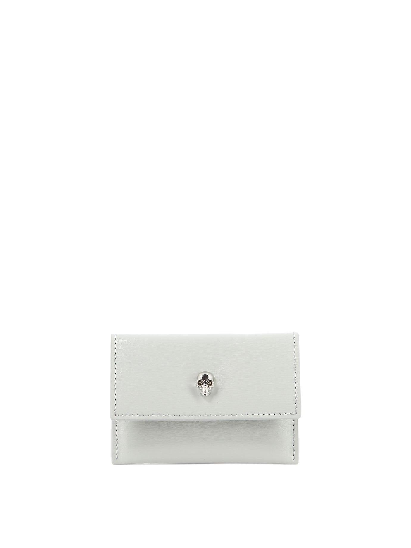 ALEXANDER MCQUEEN Alexander Mc Queen Skull Card Holder In Grey Product Image