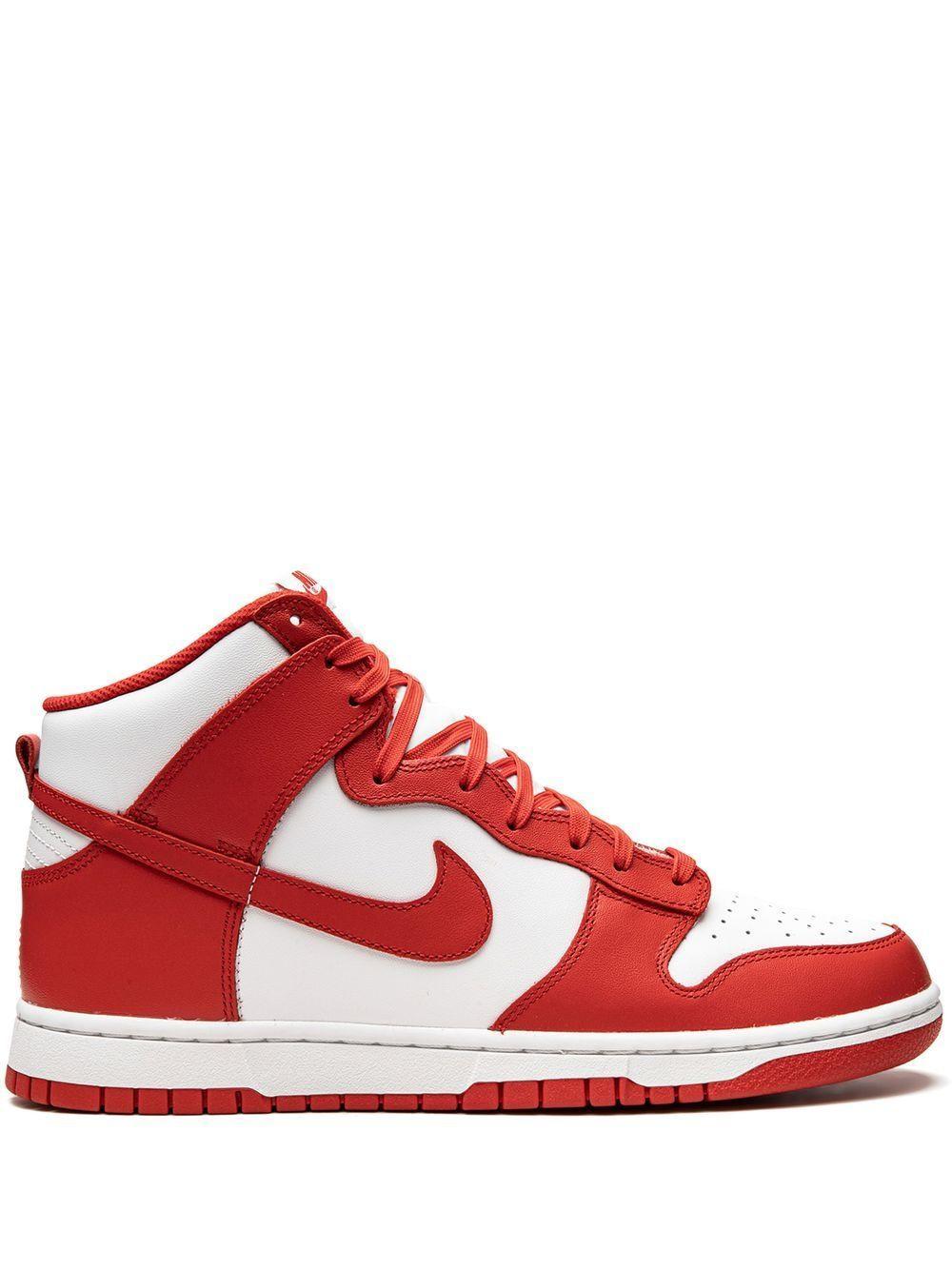 NIKE Dunk High Retro Sneakers In White Product Image