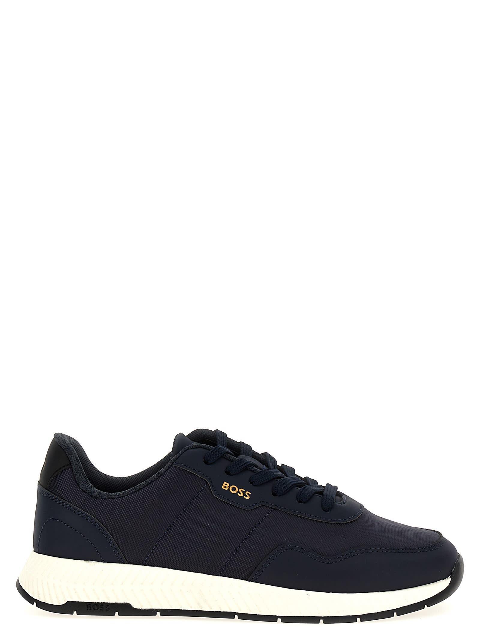 HUGO BOSS Titanium Runn Sneakers In Dark Blue 401 Product Image