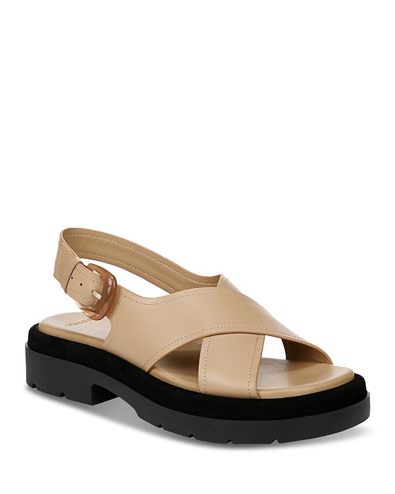 Helena Leather Crisscross Slingback Sandals Product Image