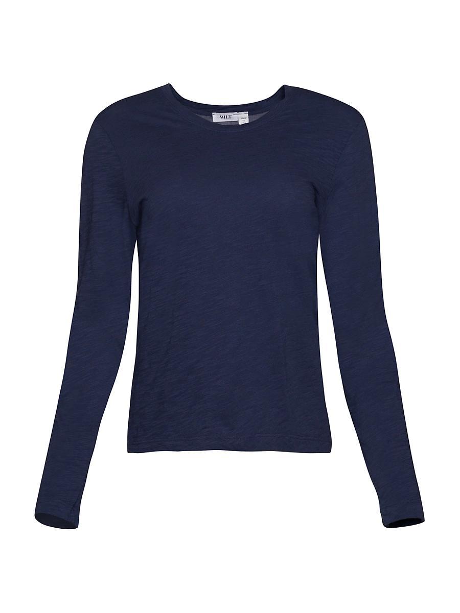 Womens Shrunken Boyfriend Long Sleeve T-Shirt Product Image