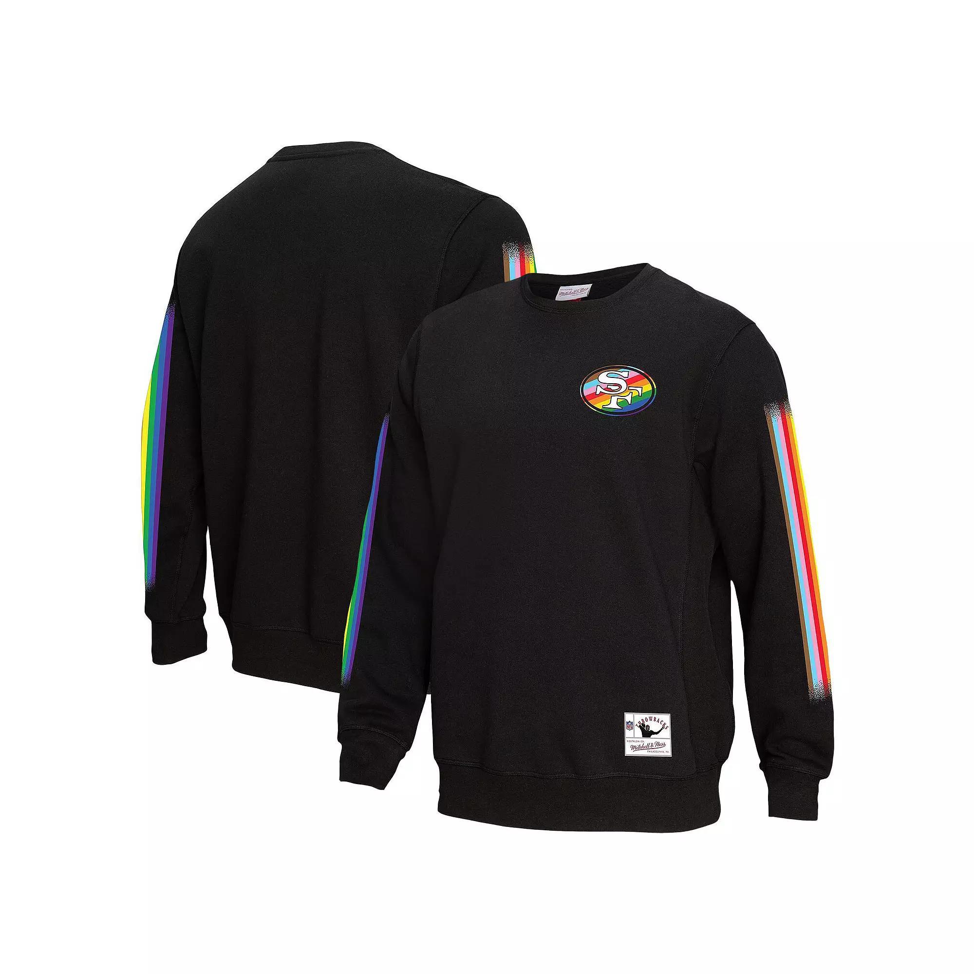 Men's Mitchell & Ness Black San Francisco 49ers Pride Pullover Sweatshirt,  Product Image