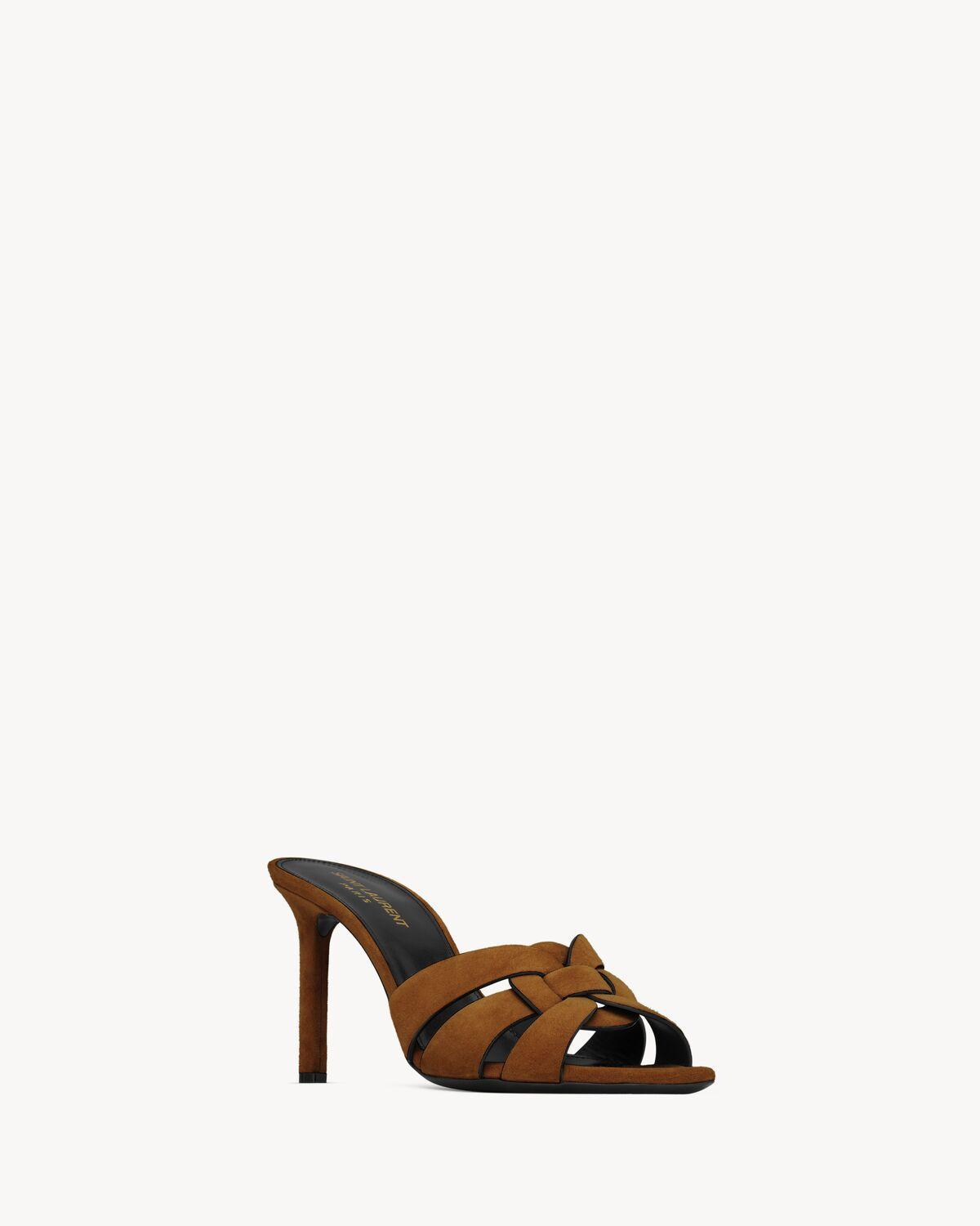 TRIBUTE mules in suede | Saint Laurent | YSL.com Product Image