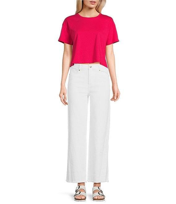 Copper Key Knit Solid Boxy T-Shirt Product Image