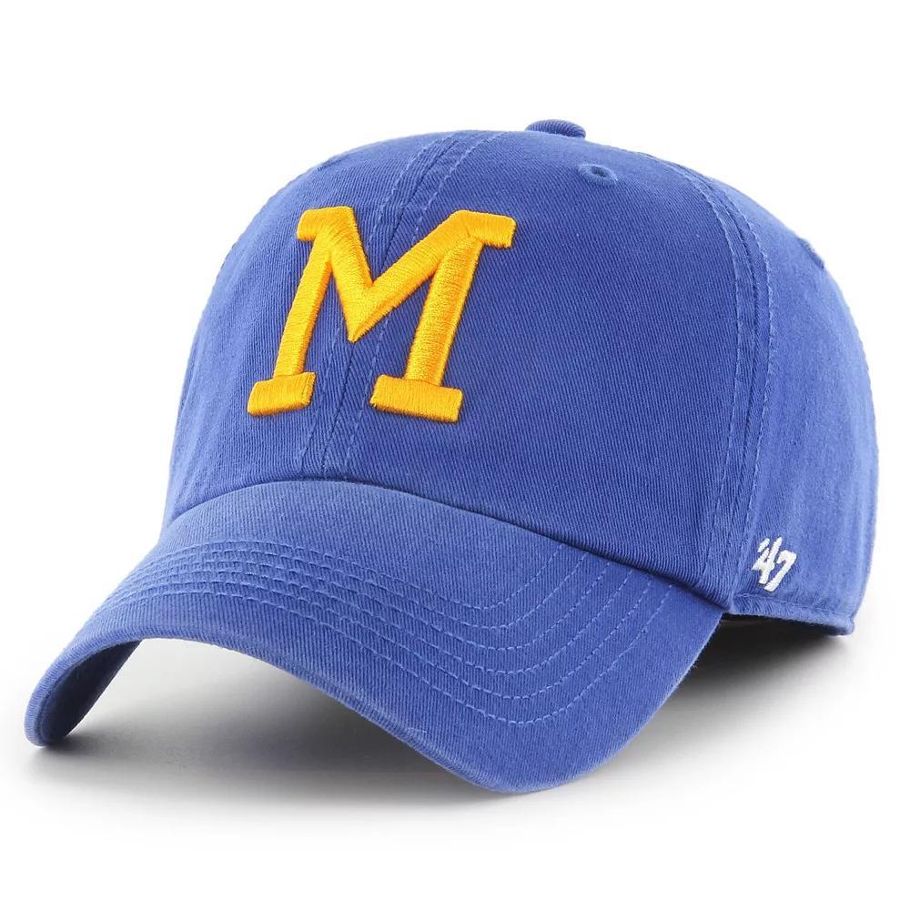 Men's '47 Royal Milwaukee Brewers Cooperstown Collection Franchise Fitted Hat, Size: Medium, Blue Product Image