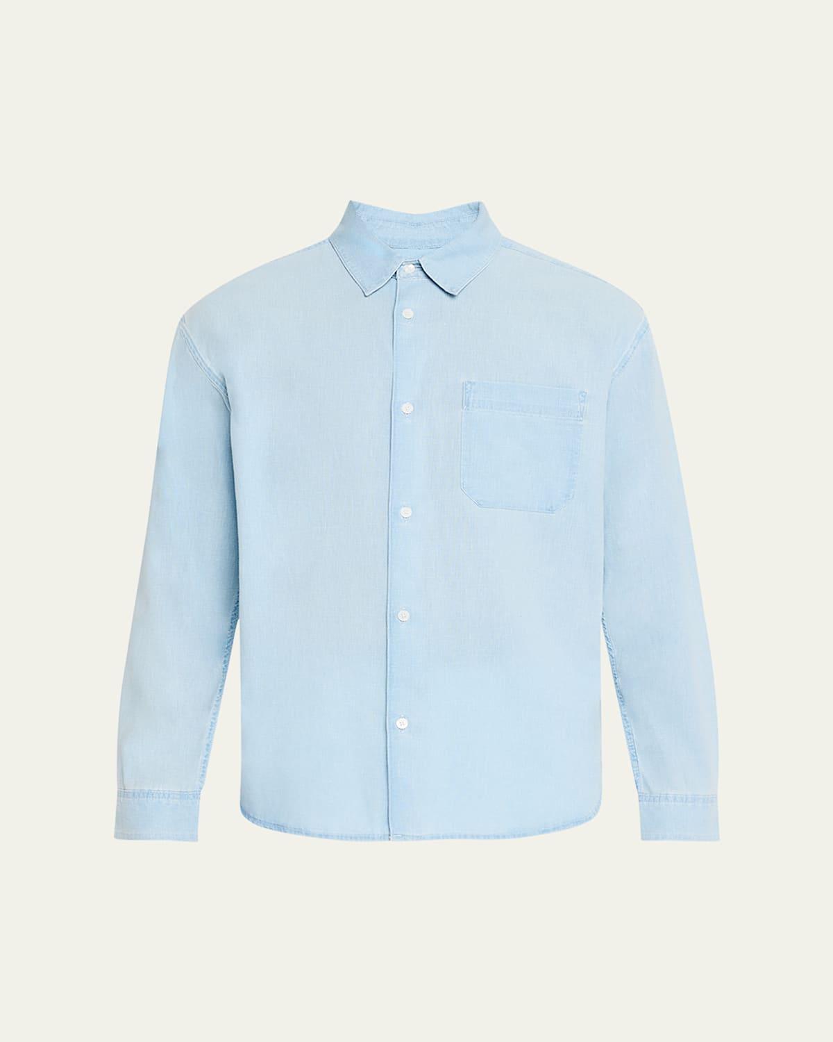Men's Chambray Button-Down Shirt Product Image