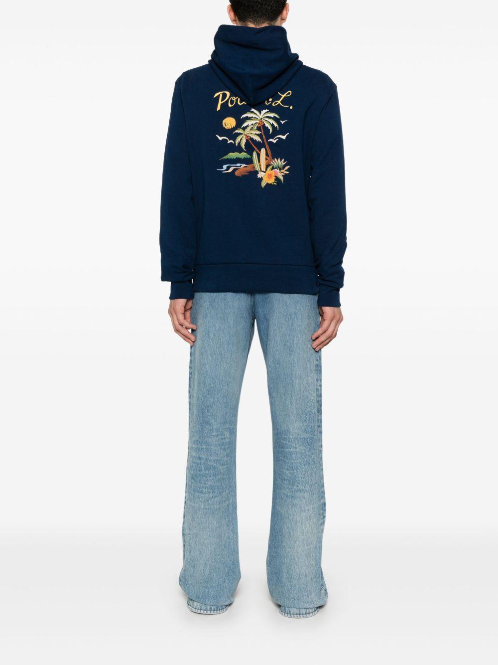 logo-embroidered hoodie Product Image