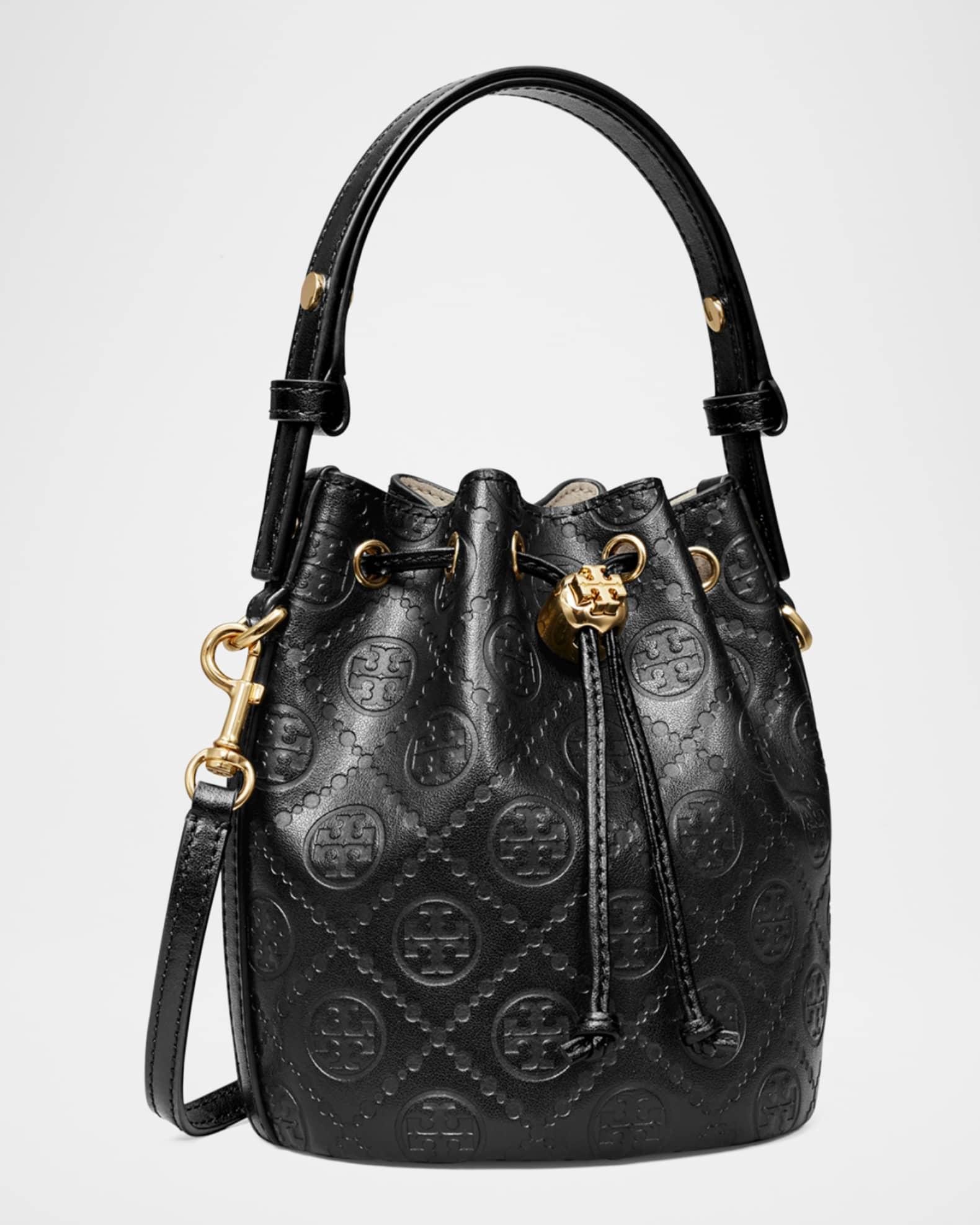 T Monogram Leather Mini Bucket Bag  Product Image