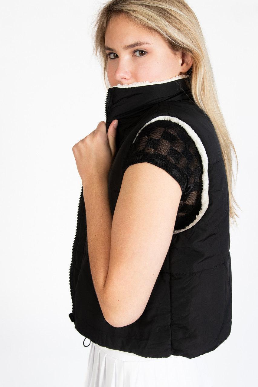 Reversible Sherpa Puffer Vest Product Image