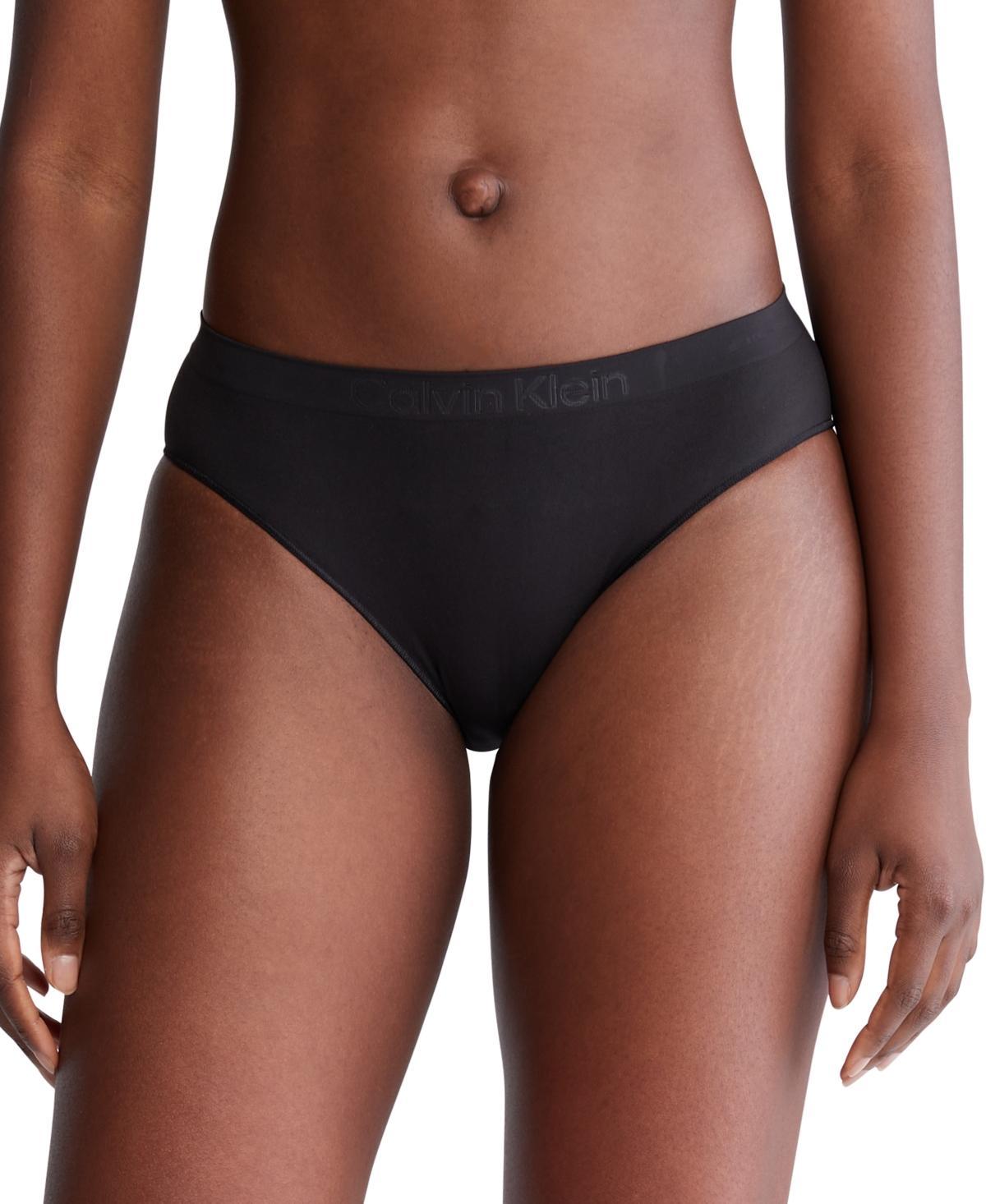 Calvin Klein Womens Bonded Flex 3-Pack Mid Rise Bikini - Black - S Product Image