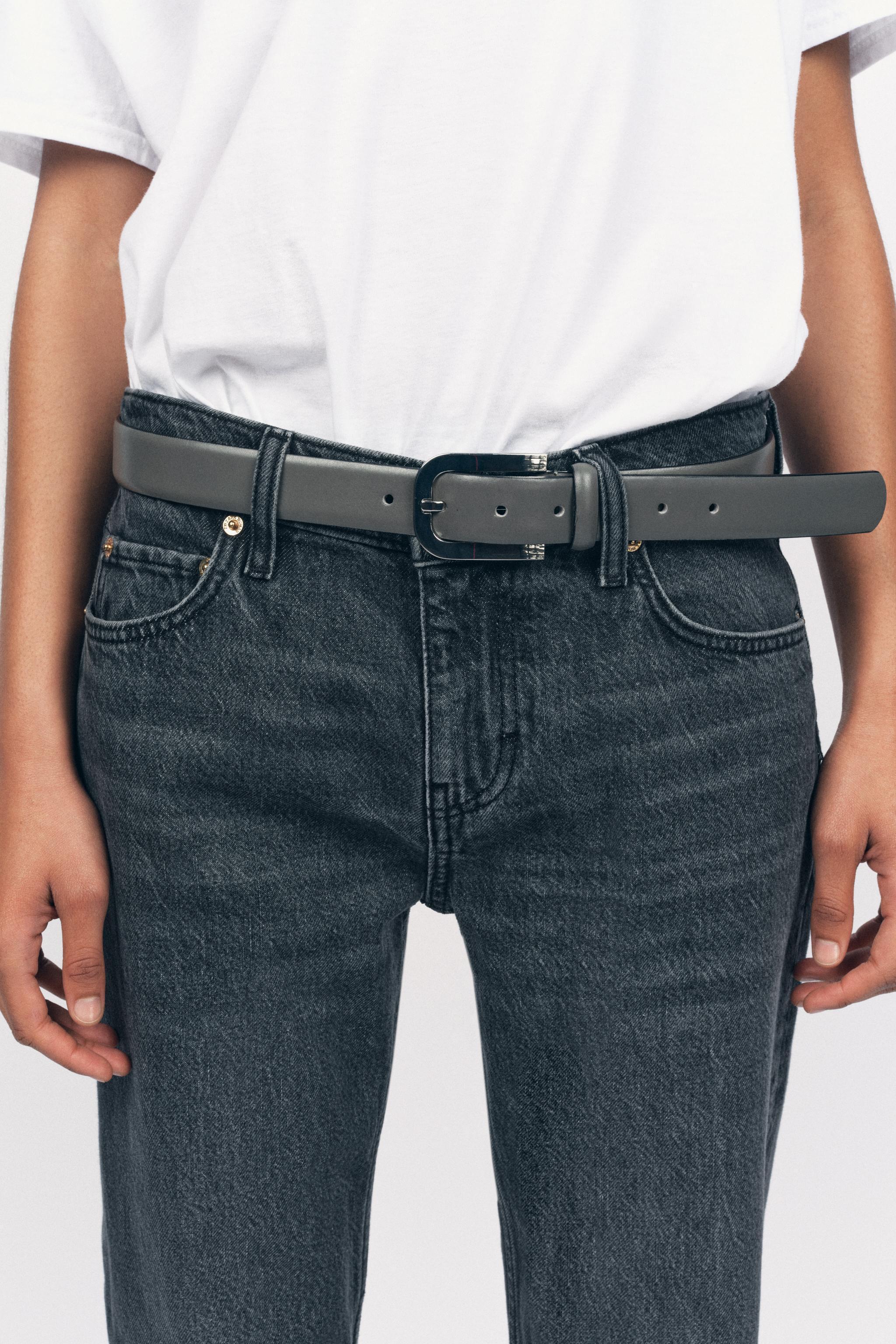 METAL BUCKLE LEATHER BELT Product Image