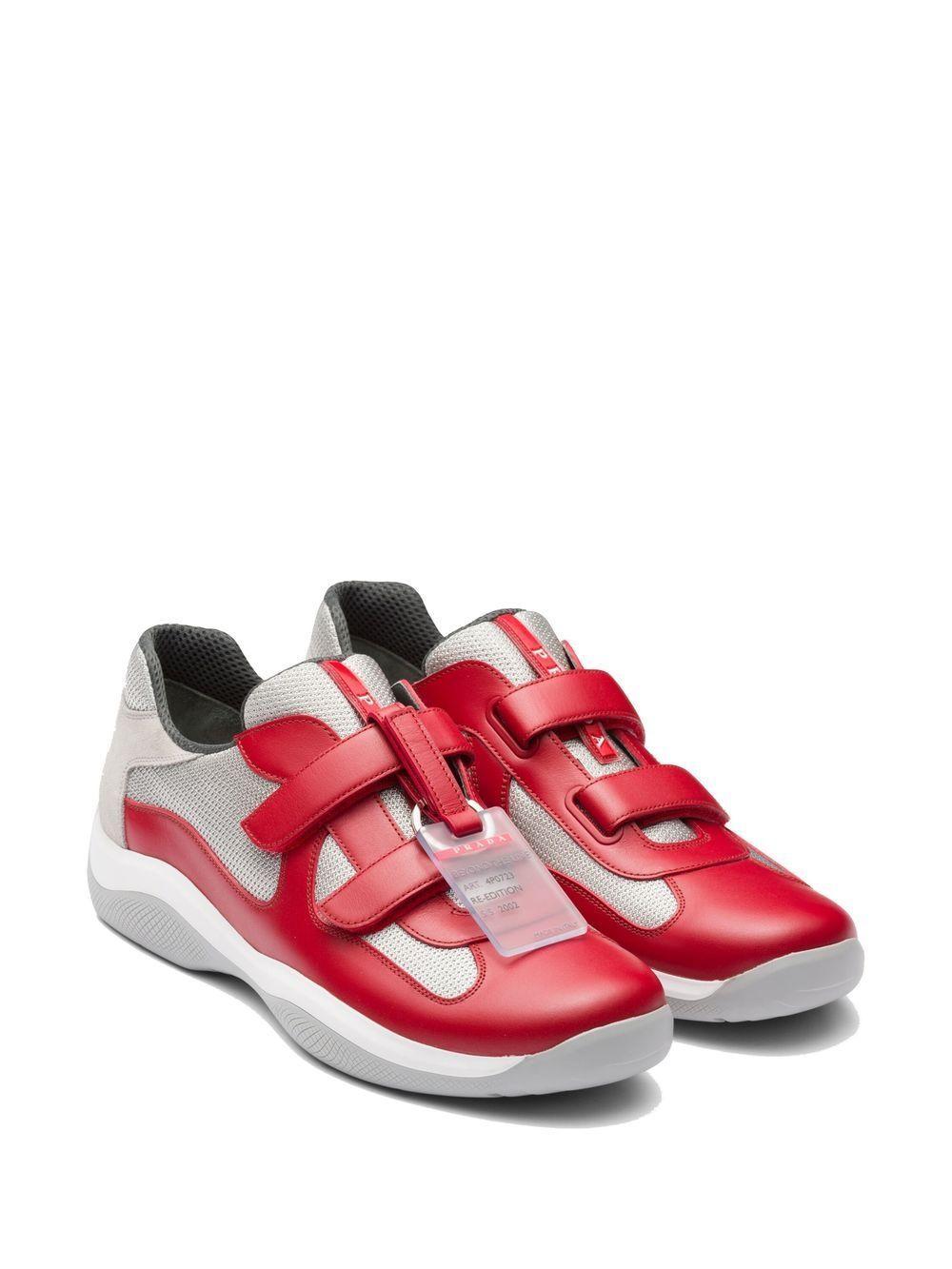 PRADA America's Cup Original Low-top Sneakers In Red Product Image