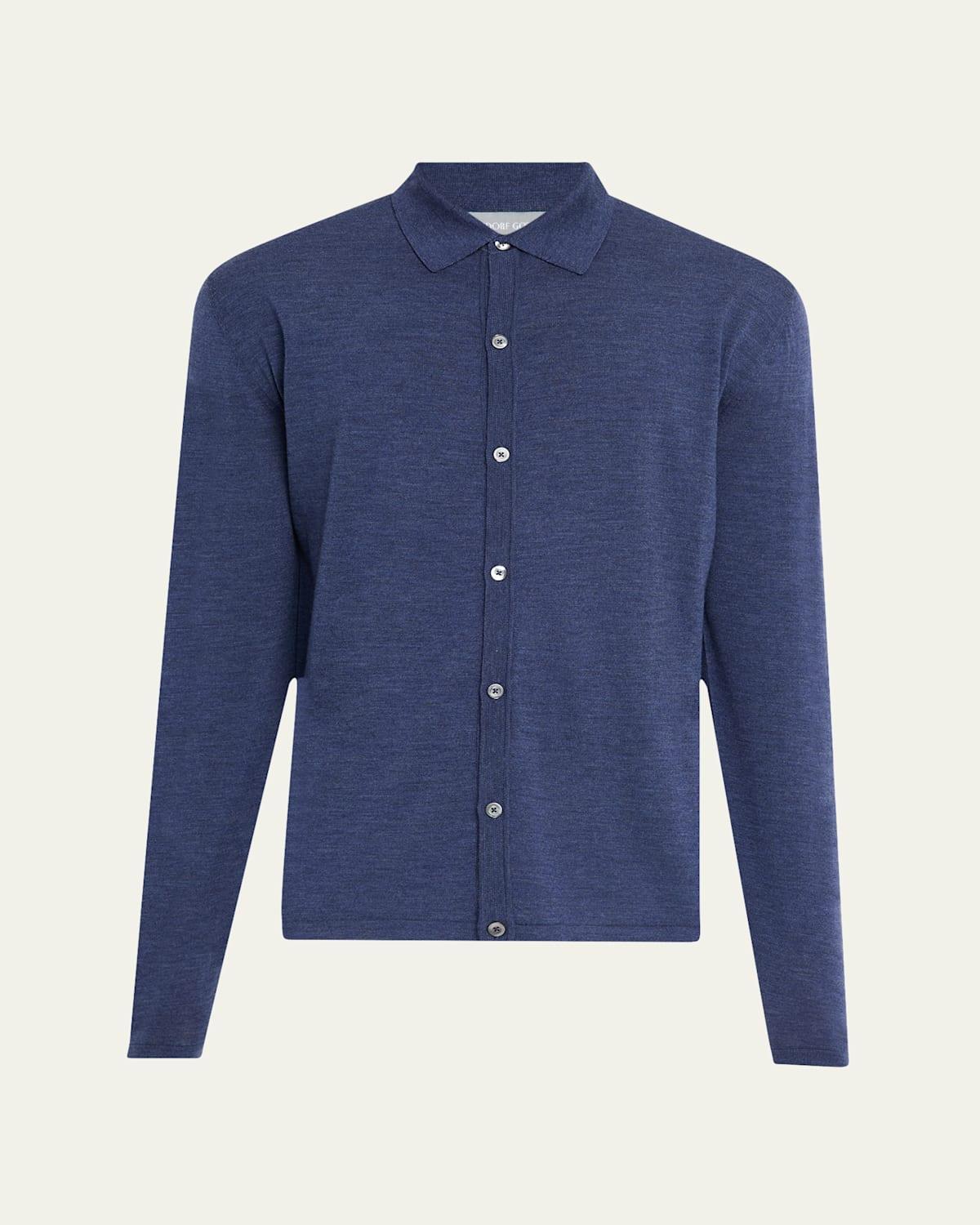 Mens Wool Overshirt Cardigan Product Image