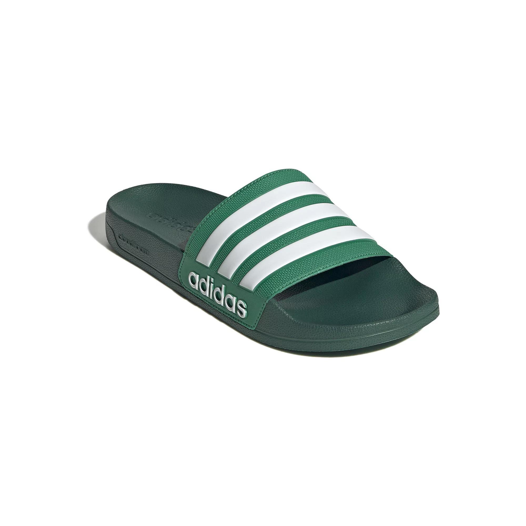 adidas Adilette Men's Slide Sandals, Size: 10, Green White Product Image