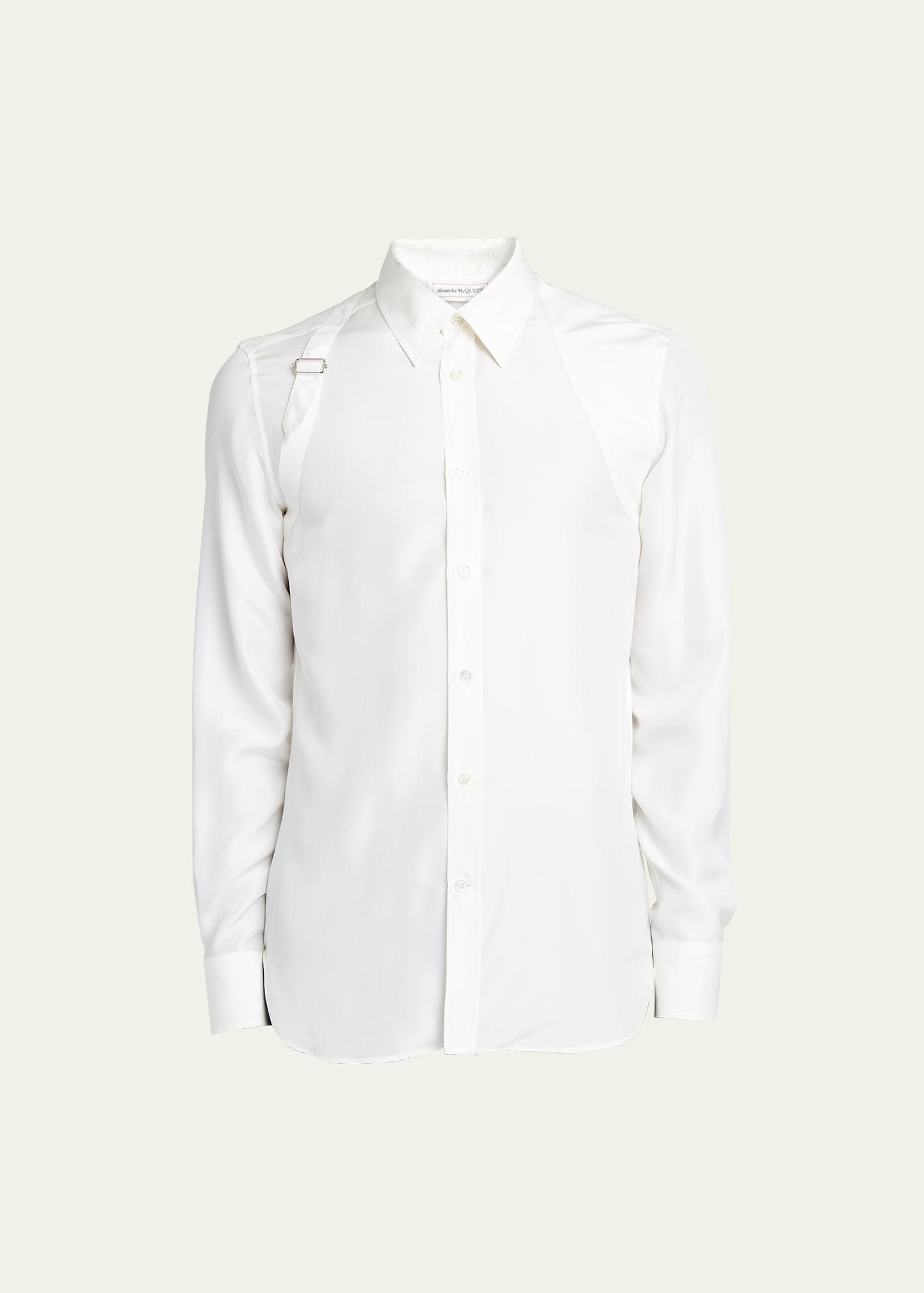 Mens Silk Satin Harness Dress Shirt Product Image